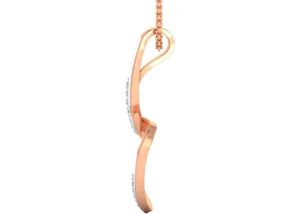 Women pendant 3D print model 8