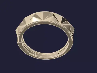 Golring21 Carved ring 3D print model