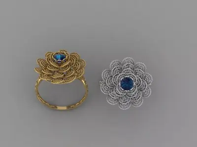 Ladies Jewelry Rings 3D model