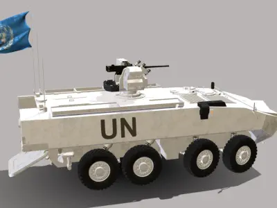 MOWAG PIRANHA III C 8X8 REMAX 4 UN Low-poly 3D model