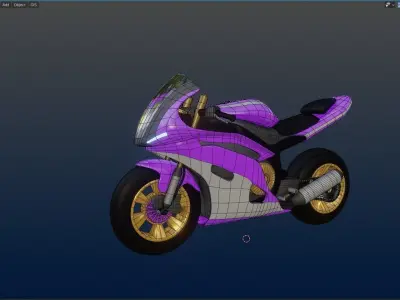 Sports bikes lowpoly 3D model