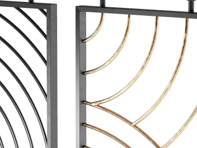 Room Dividers - Interior Partitions metal circular pattern 3D model