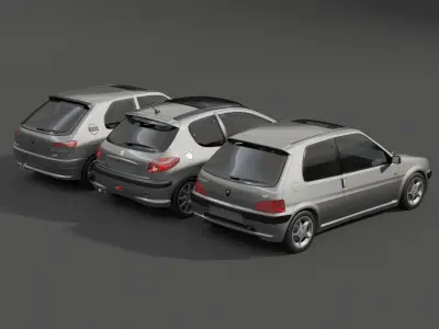Peugeot 106 206 306 GTI 3D model