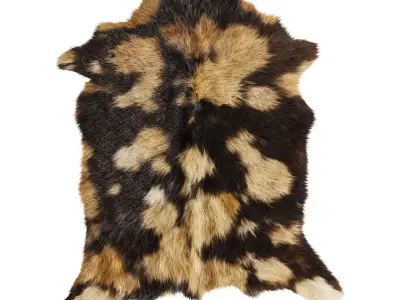 Goat skin carpet 3D model