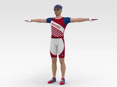 Cyclist 01 3D model