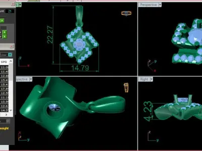 Gold Pendant 3D print model