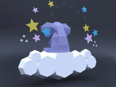  Low Poly Elephant Model Origami 3D print model 3D print model  3D print model