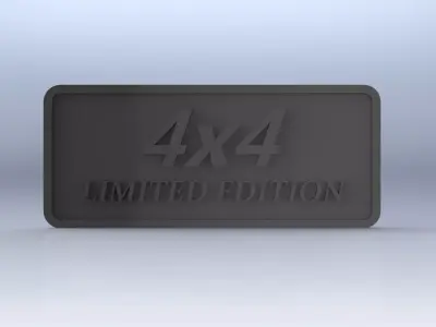 4x4 Limited Edition Label 3D print model