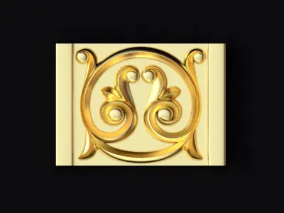 Central decor ornament for furniture 3D model 48