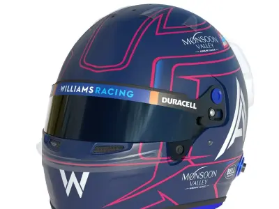 F1 Williams Helmets 2023 3D model