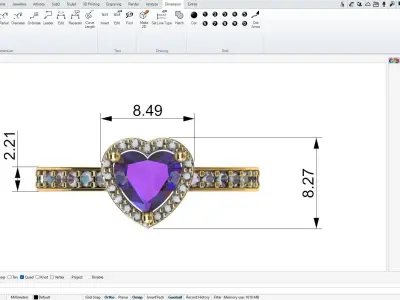 Heart Ring 3D print model