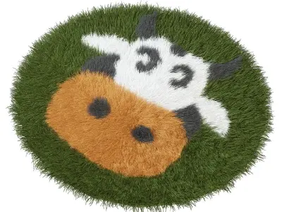 Children rug cow 3D model