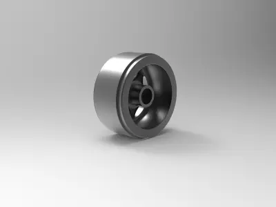 Police Interceptor Black Steel Wheel for Rc 3D print model