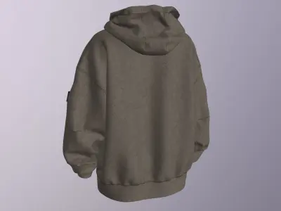 STONE ISLAND ZIP HOODIE PBR Low-poly 3D model