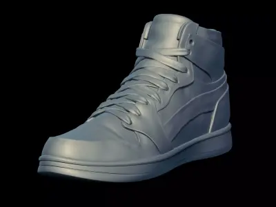 Sneakers high top sneaker 3D print model