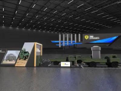 13x26 All Side Exhibition Stand 3D model