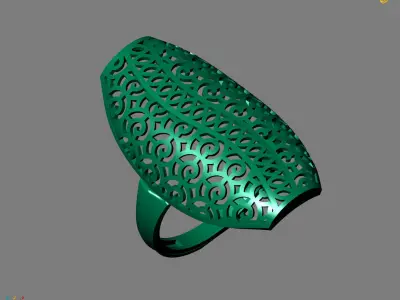 Women Plain Ring Ready STL Models Womens Ring 3d models 3D print model 16