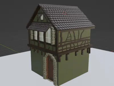 Medieval Houses Low-poly 3D model buy