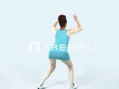 Yearn 11G Volleyball Overhead Sports Woman Low-poly 3D model