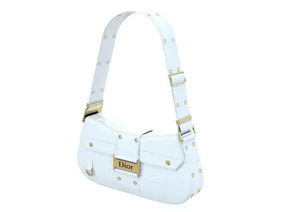 Dior Street Chic Bag White Leather 3D model