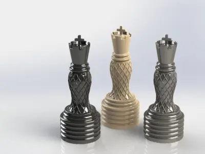  Chess Set  Printable with Storage Board 3D print model