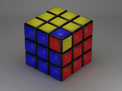Rubiks cube Low-poly 3D model Free low-poly 3D model