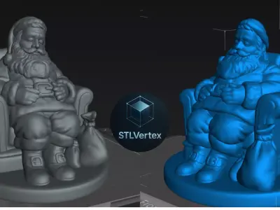 Santa Claus 3D Printable Model 3D print model