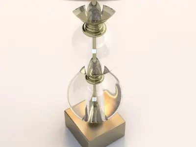 Allan Knight Four Sphere Glass Lamp 3D model