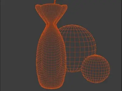 FLOWER VASE Low-poly 3D model