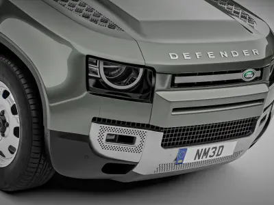 Land Rover Defender 90 Hardtop 2021 3D model