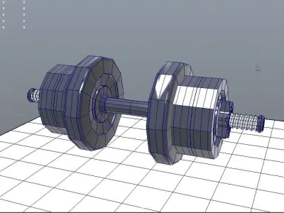 dumbbell Free low-poly 3D model