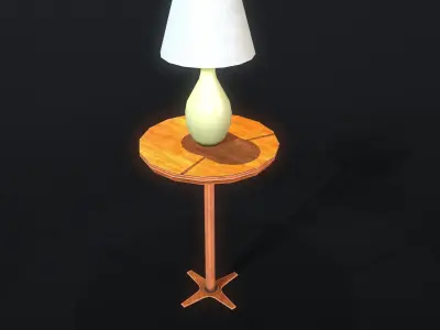 Table Lamp Low-poly 3D model