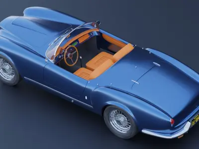 Lancia Aurelia B24s Low-poly 3D model