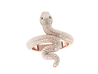 Diamond Snake ring-1  3D print model