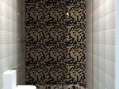 modern bathroom Low-poly 3D model