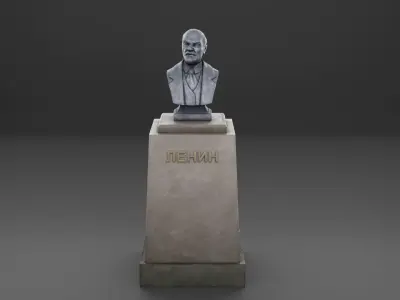 Lenin Bust Low-poly 3D model