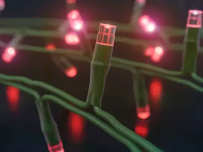 LED garland Christmas tree lamps  3D model