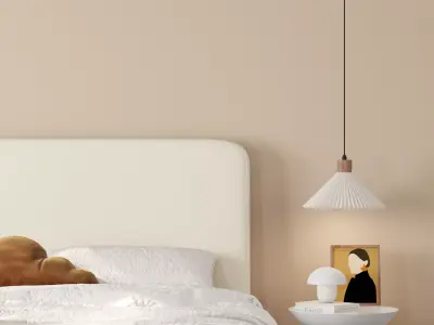 Comfortable bedroom interior scene 3D model 3D model