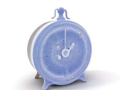 Vintage Brass Clock model pack Low-poly 3D model