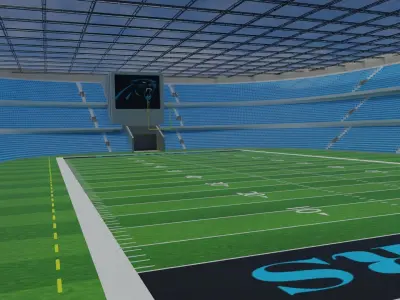 Carolina Panthers - American Football Stadium Low-poly 3D model