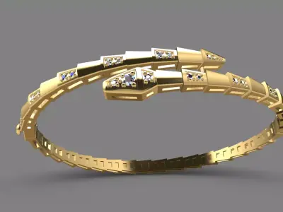 Snake bracelet  3D print model
