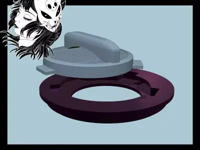 STL Round lockable Conversation Kit 3D model