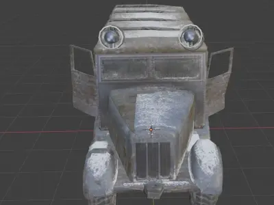 old truck  Low-poly 3D model