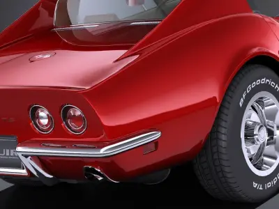 Chevrolet Corvette C3 CG 1969 LowPoly 3D model