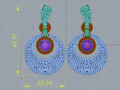 M EARRINGS N7 3D print model