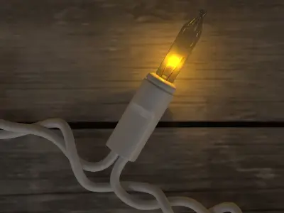 Strings Christmas Lights V2 Low-poly 3D model