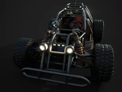 Dune Hopper Low-poly 3D model