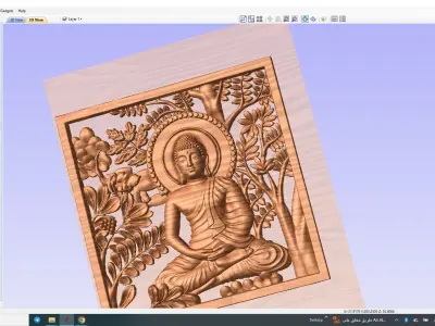 bhudha wallfrem    3D model
