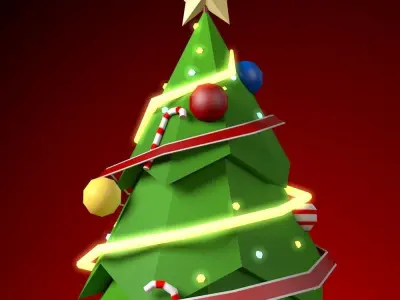 Low Poly Christmas Tree Low-poly 3D model