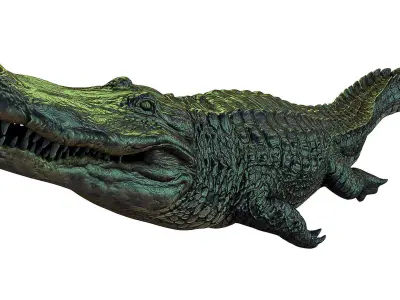Alligator crocodile Low-poly 3D model